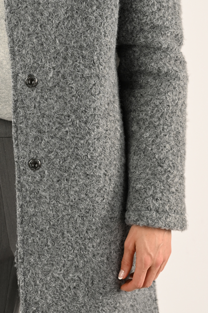 Nukus FW24055 Lange jas Grijs