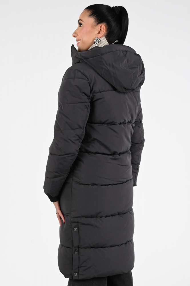 WithBlack Glorian puffer Lange jas Grijs