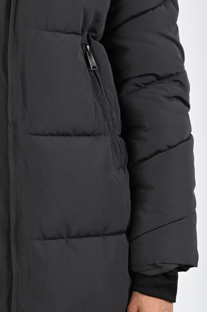 WithBlack Glorian puffer Lange jas Grijs