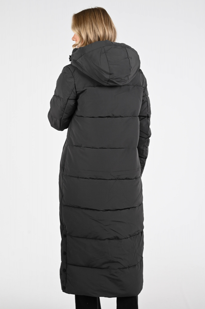 WithBlack Sophie puffer Lange jas Grijs