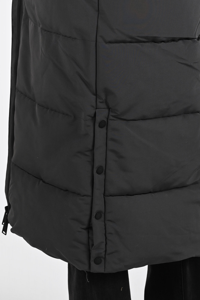 WithBlack Sophie puffer Lange jas Grijs