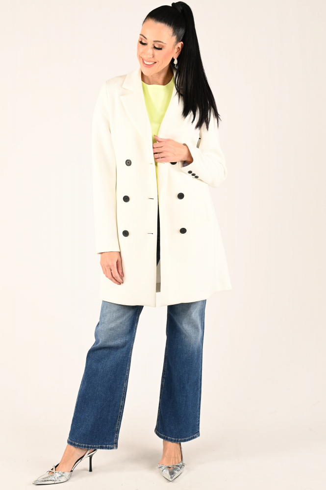 Giacomo 6611100 Lange jas Wit