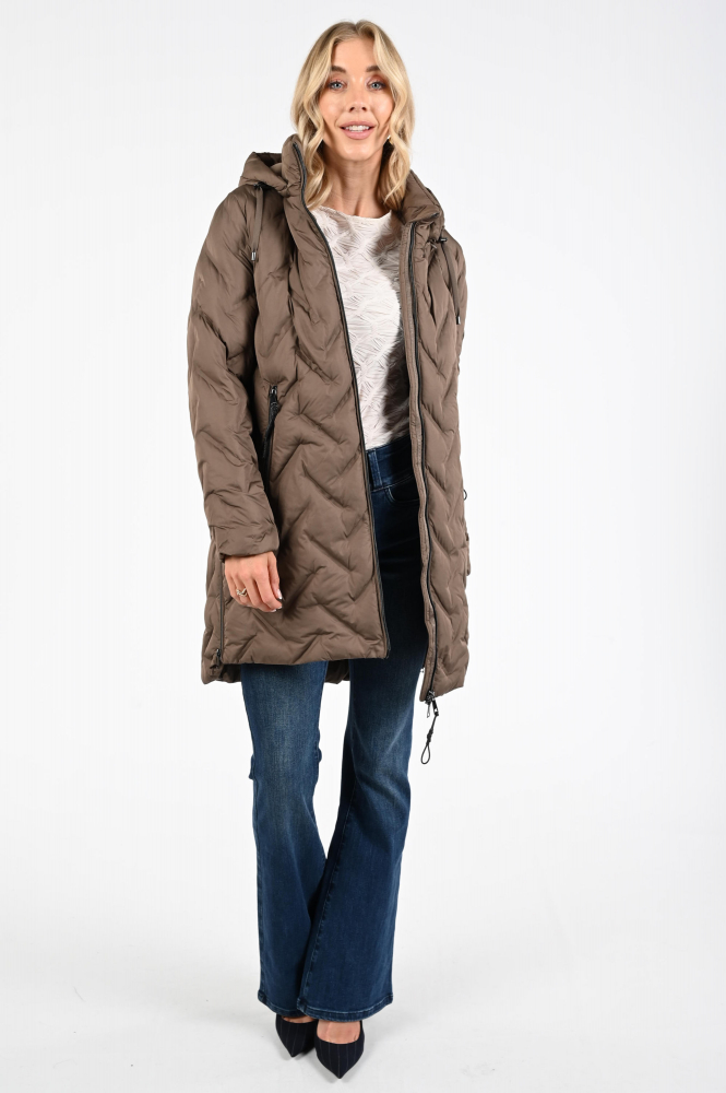 Lebek 3050 Lange jas Bruin
