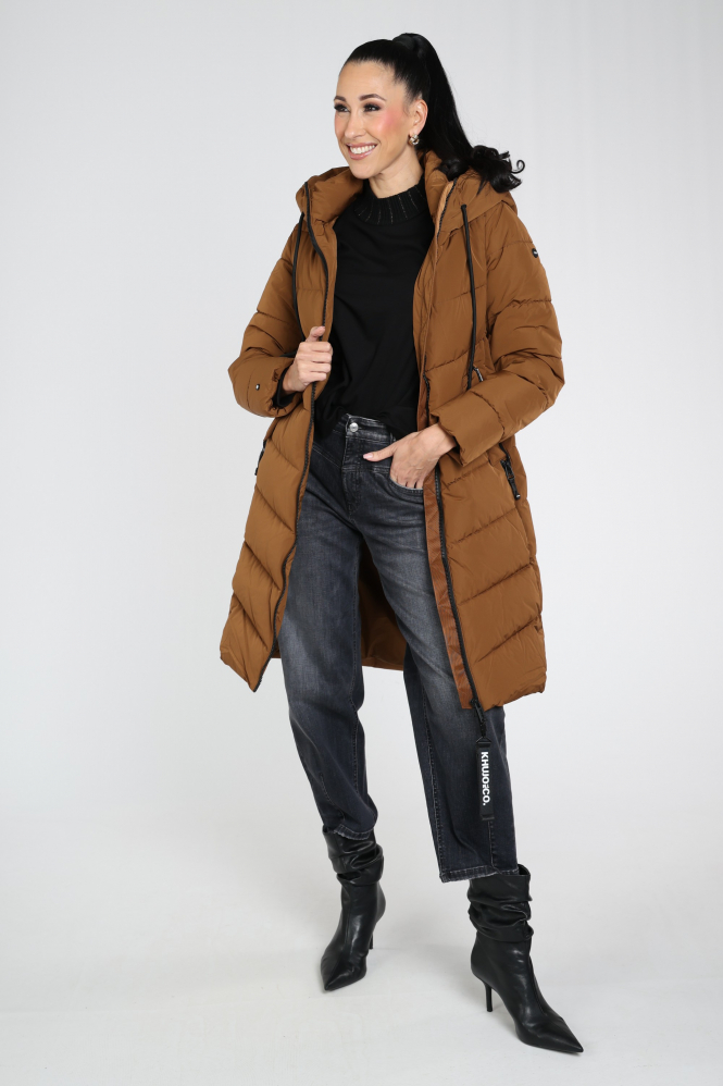 Khujo Mikia4 1098co263 Lange jas Bruin