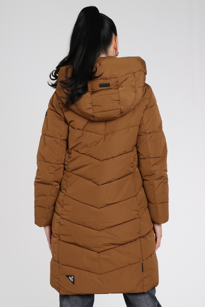 Khujo Mikia4 1098co263 Lange jas Bruin