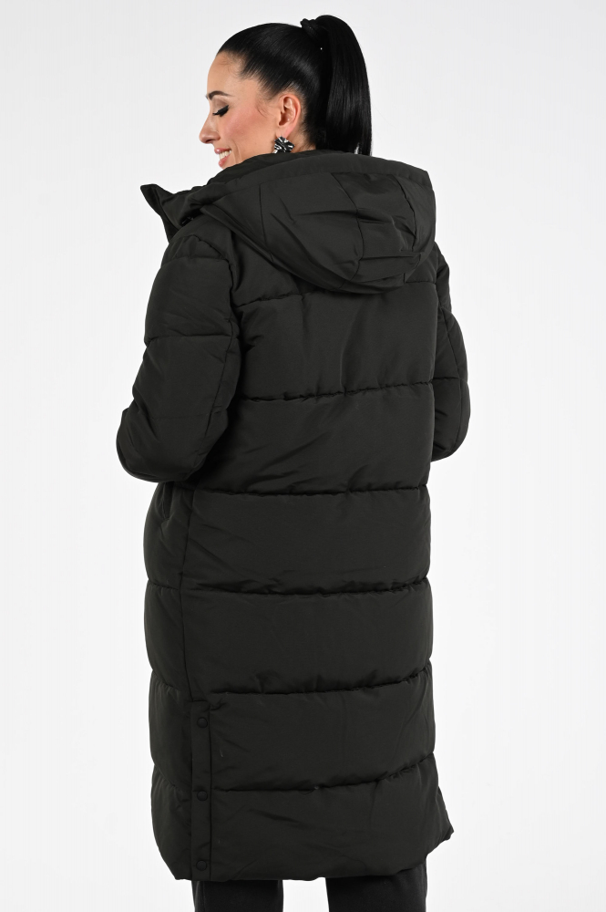 WithBlack Glorian puffer Lange jas Groen
