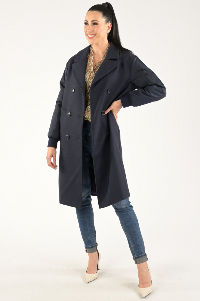 Geisha 38575-21 Lange jas Blauw