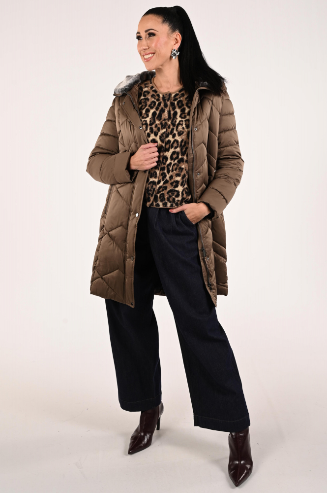 Lebek 3061 Lange jas Bruin