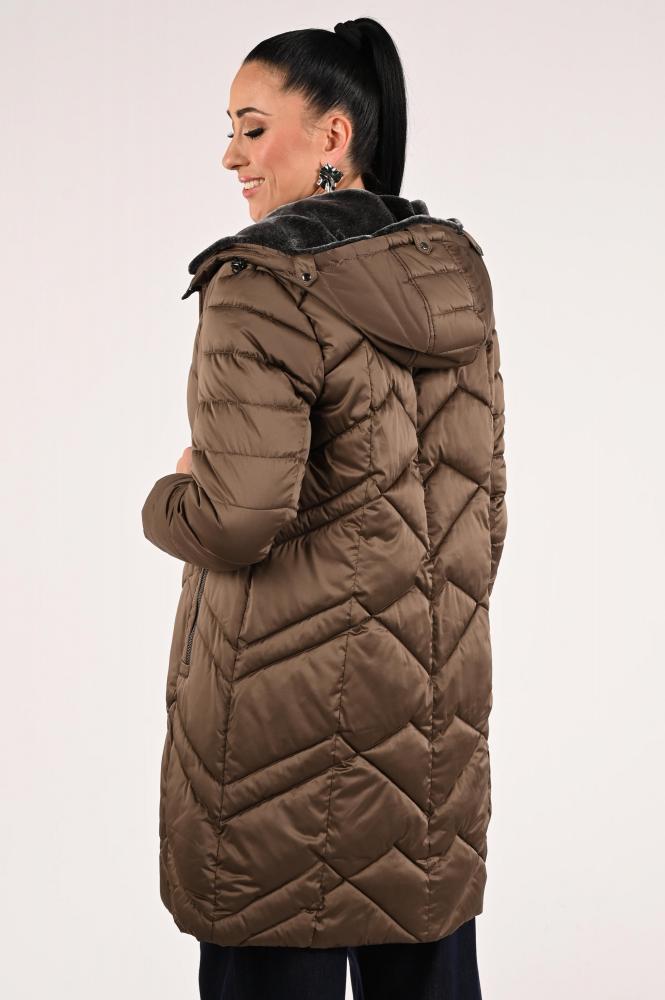 Lebek 3061 Lange jas Bruin