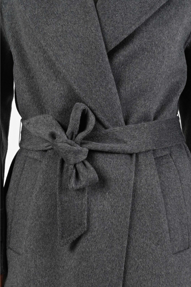 WithBlack Cerena maxi wool Wollen jas Grijs