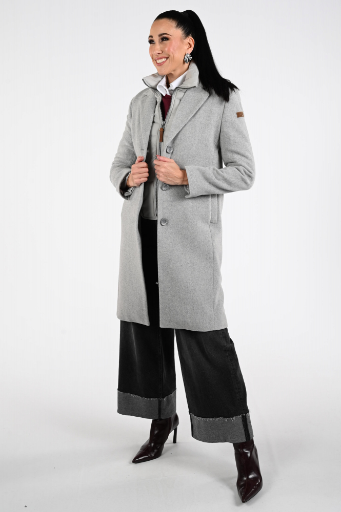 Moscow Bogdana-3 16-08 Wollen jas Grijs