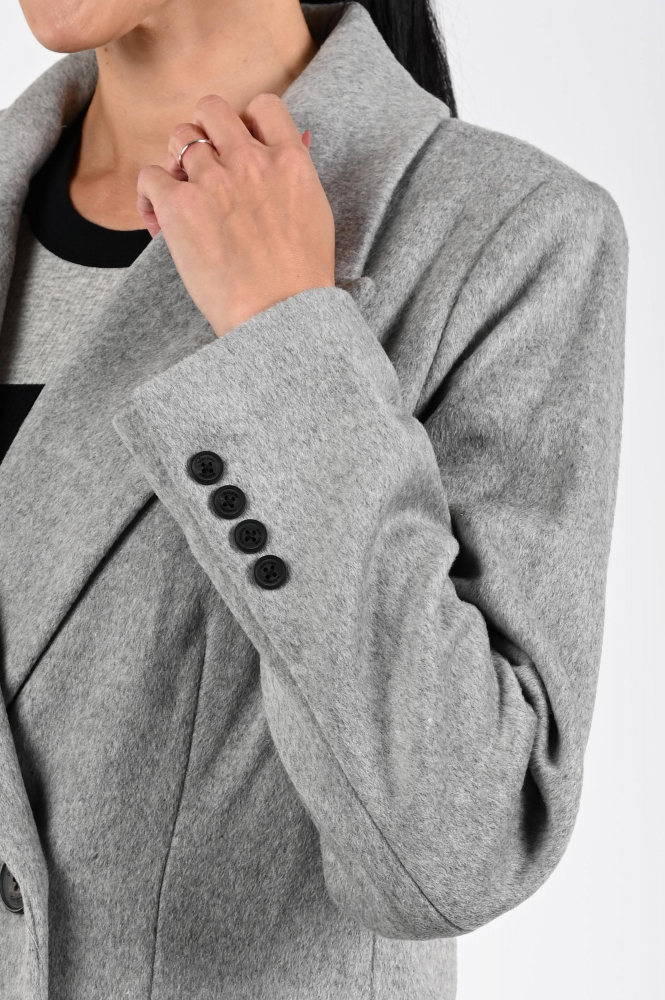 Giacomo 6618217 Wollen jas Grijs