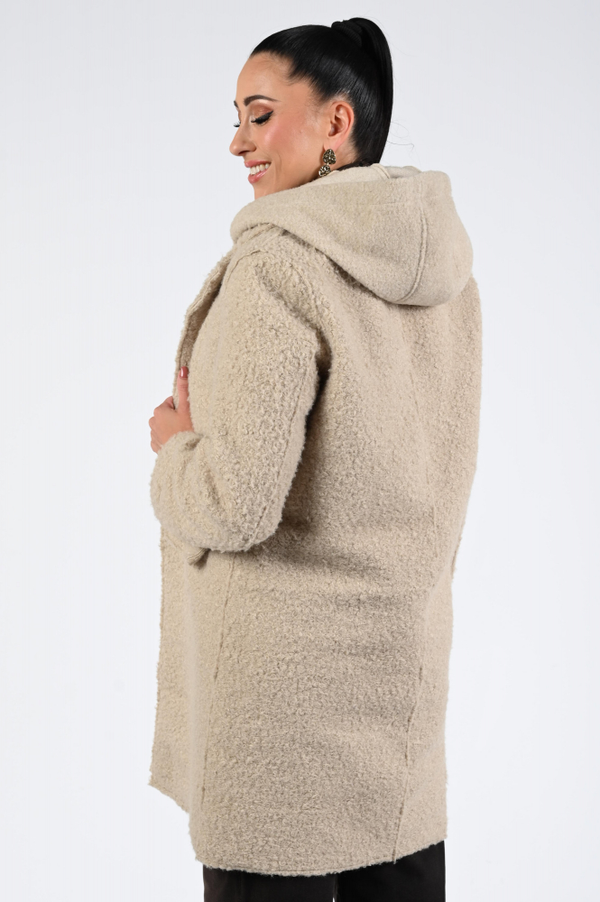 Nukus NKF12003 Wollen jas Beige