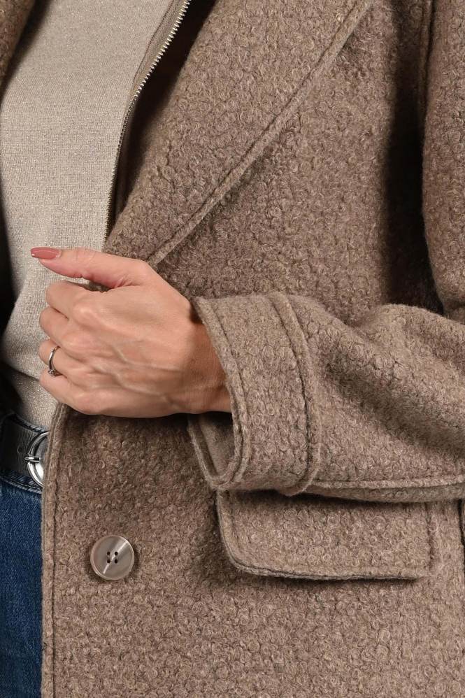 Nukus NKF12003 Wollen jas Beige