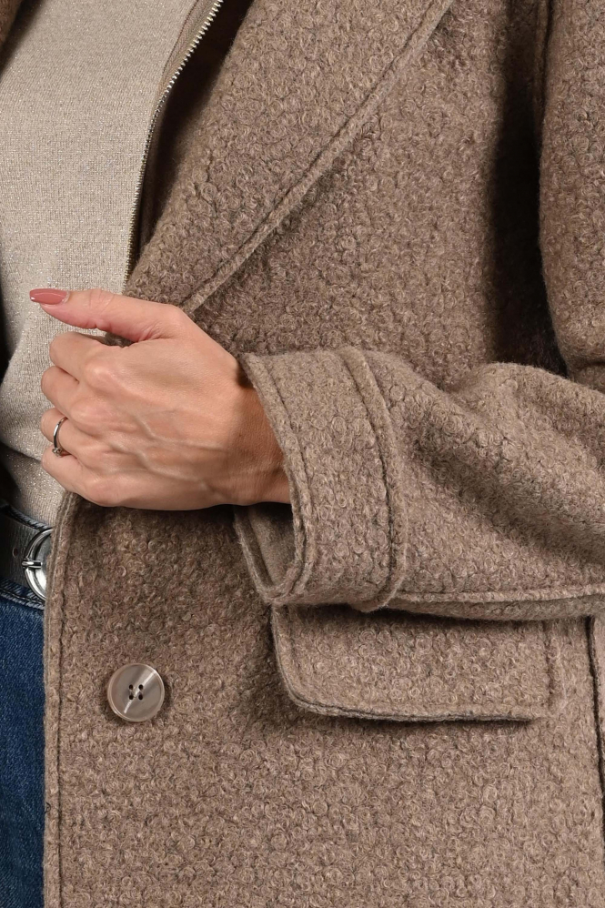 Nukus NKF12003 Wollen jas Beige