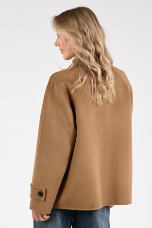 WithBlack Lucia wool coat Bruin