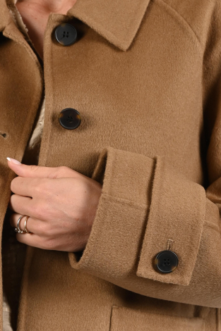 WithBlack Lucia wool coat Bruin