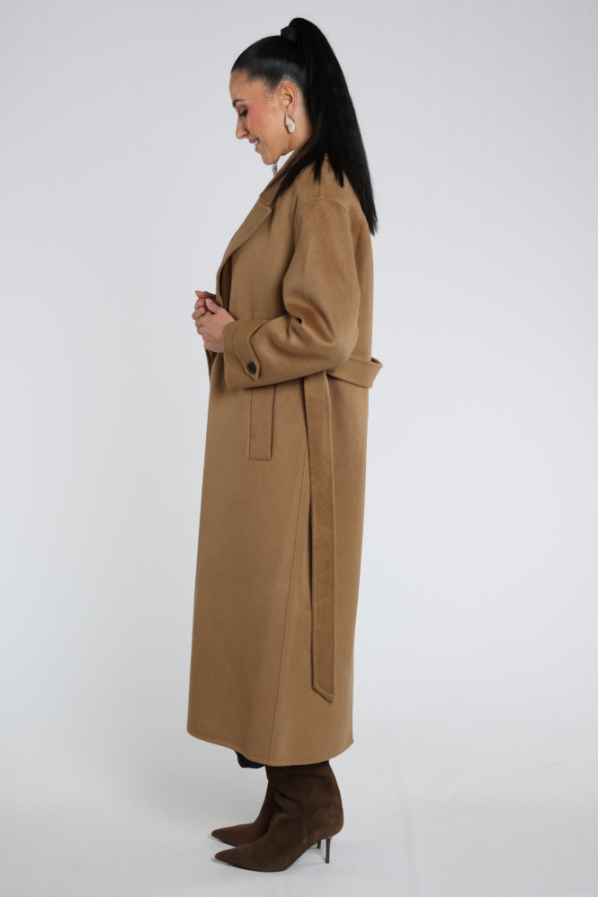 WithBlack 00001384 Wollen jas Bruin