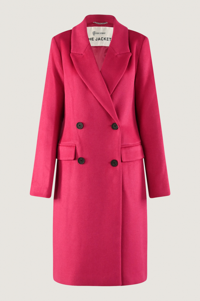 Giacomo 6618732 Wollen jas Roze