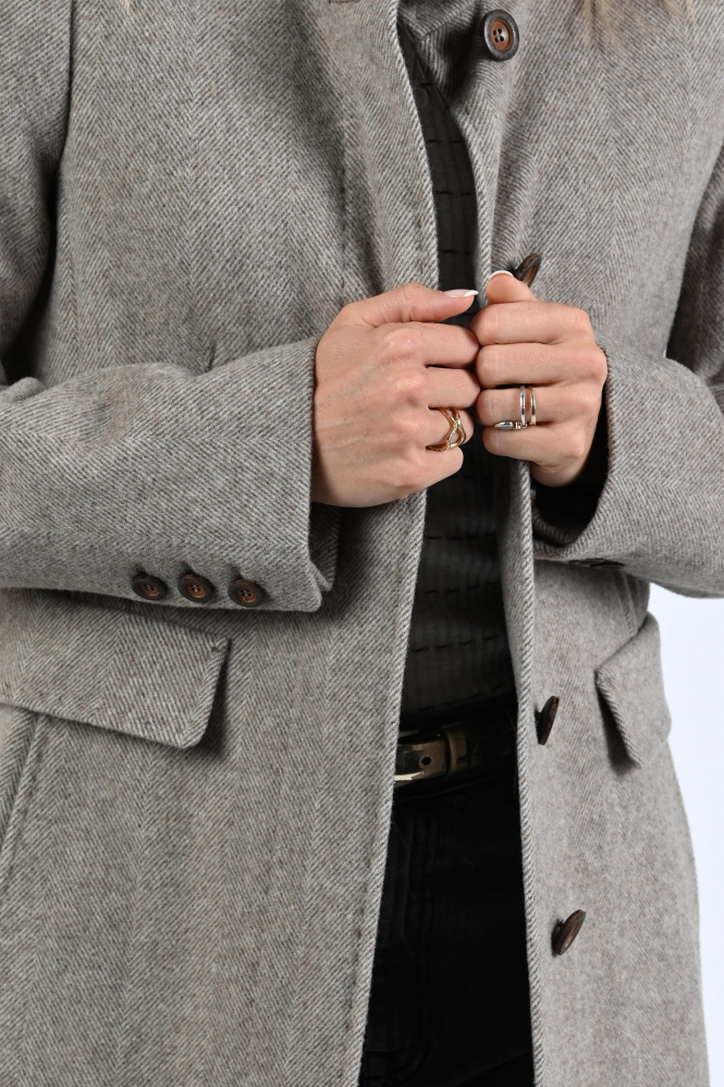 Gil Bret 9551-6152 Wollen jas Bruin