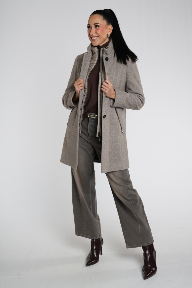 Gil Bret 9592-6152 Wollen jas Bruin