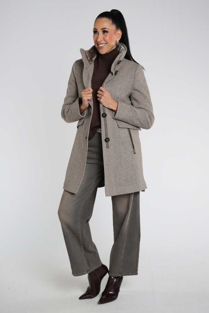 Gil Bret 9573-6152 Wollen jas Bruin