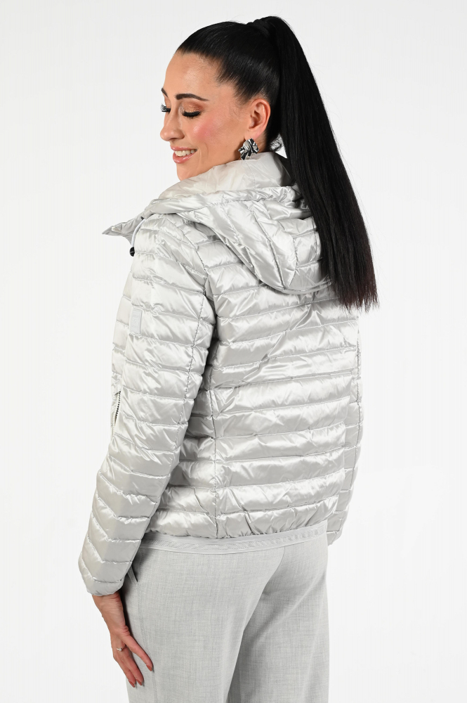 Marc Cain ZS 12.02 W11 Gewatteerde jas Zilver