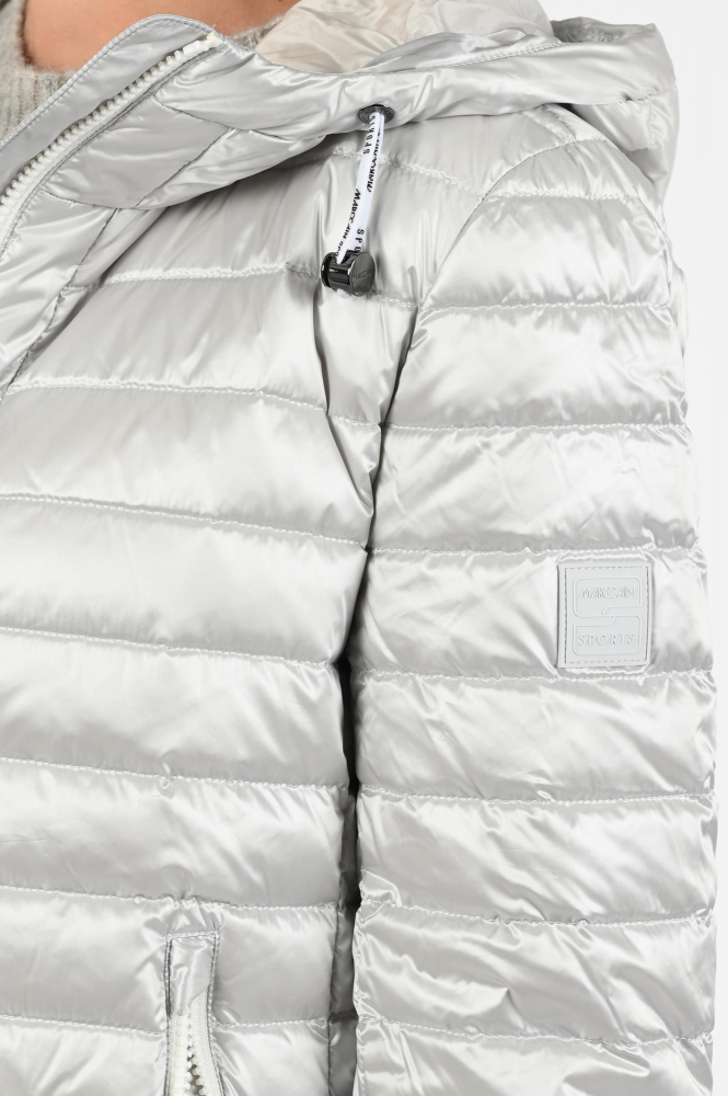 Marc Cain ZS 12.02 W11 Gewatteerde jas Zilver