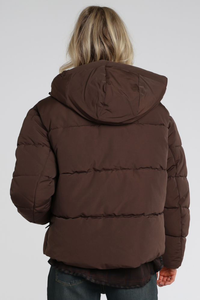 WithBlack 00001413 Gewatteerde jas Bruin