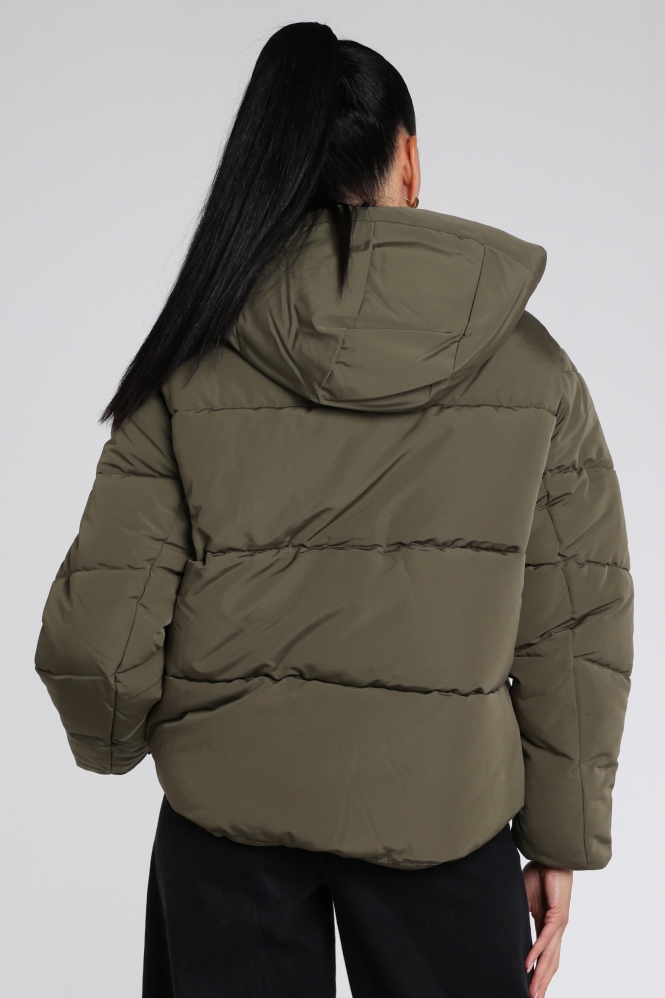 WithBlack 00001413 Gewatteerde jas Groen