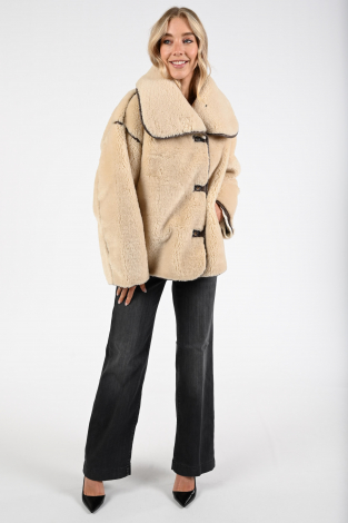 WithBlack Dajana pile jack Beige