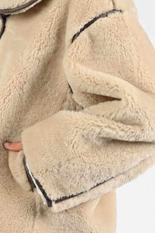 WithBlack Dajana pile jack Beige