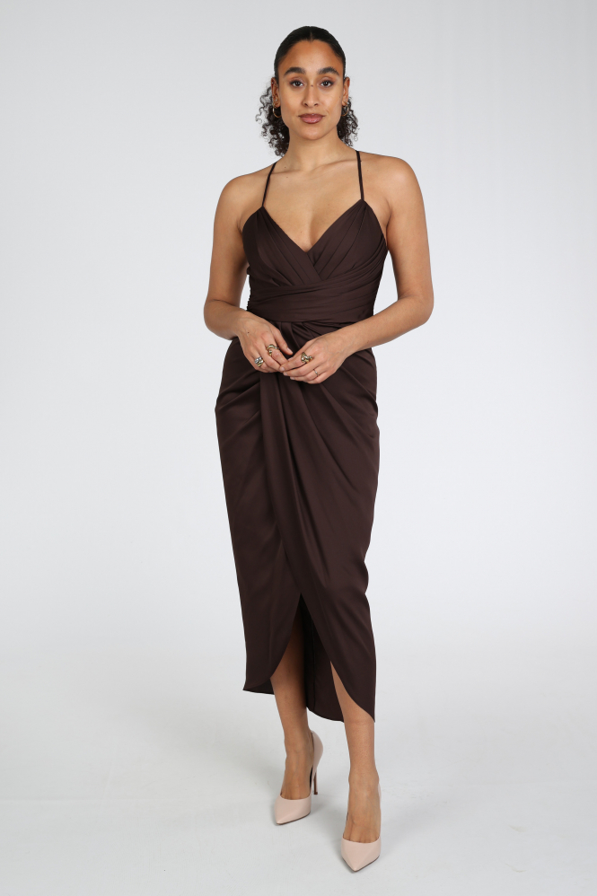 Vera Mont 03434149 Jurk mouwloos Bruin