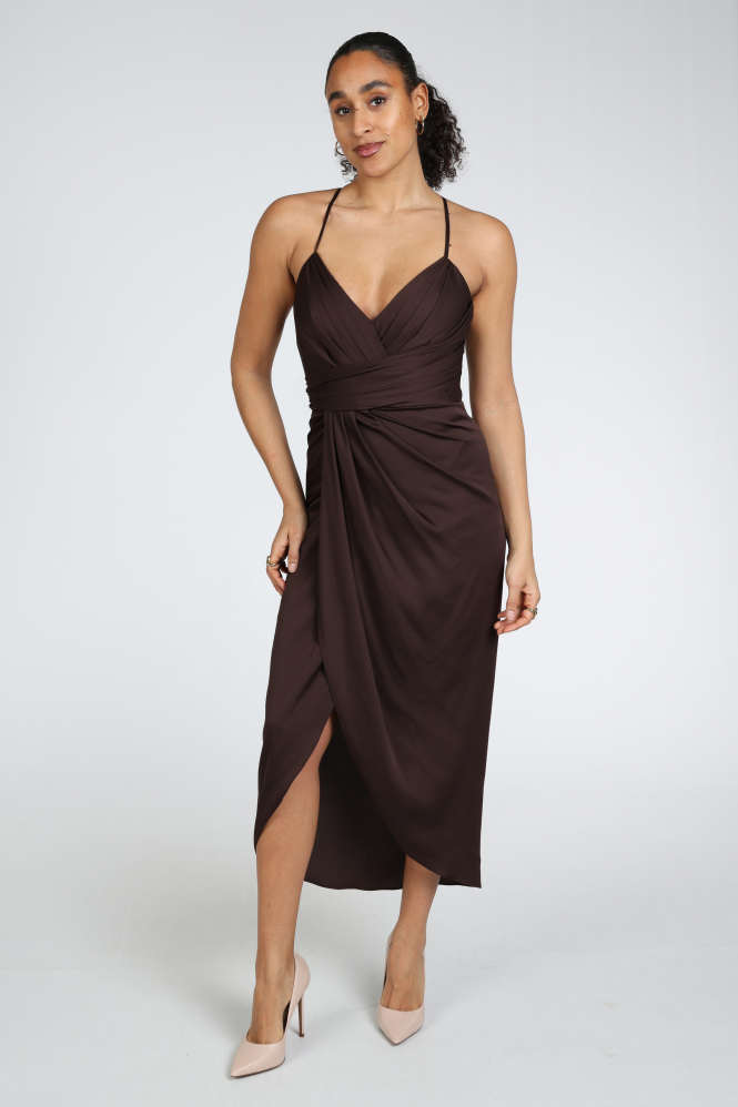 Vera Mont 03434149 Jurk mouwloos Bruin