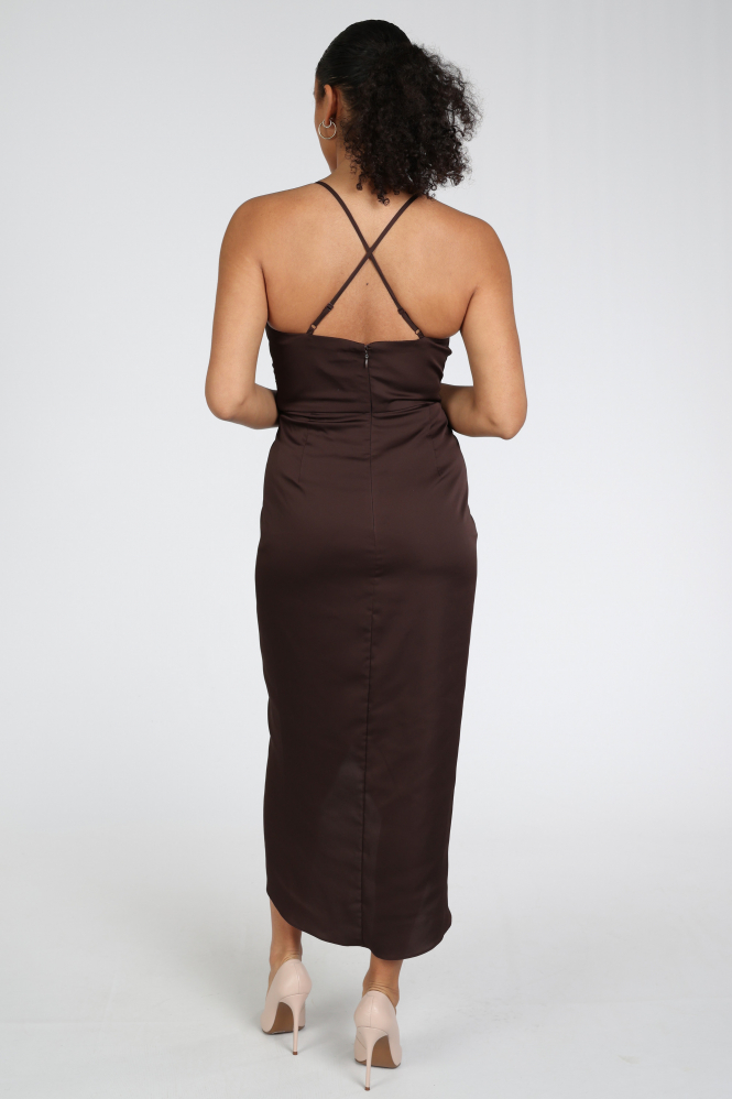 Vera Mont 03434149 Jurk mouwloos Bruin