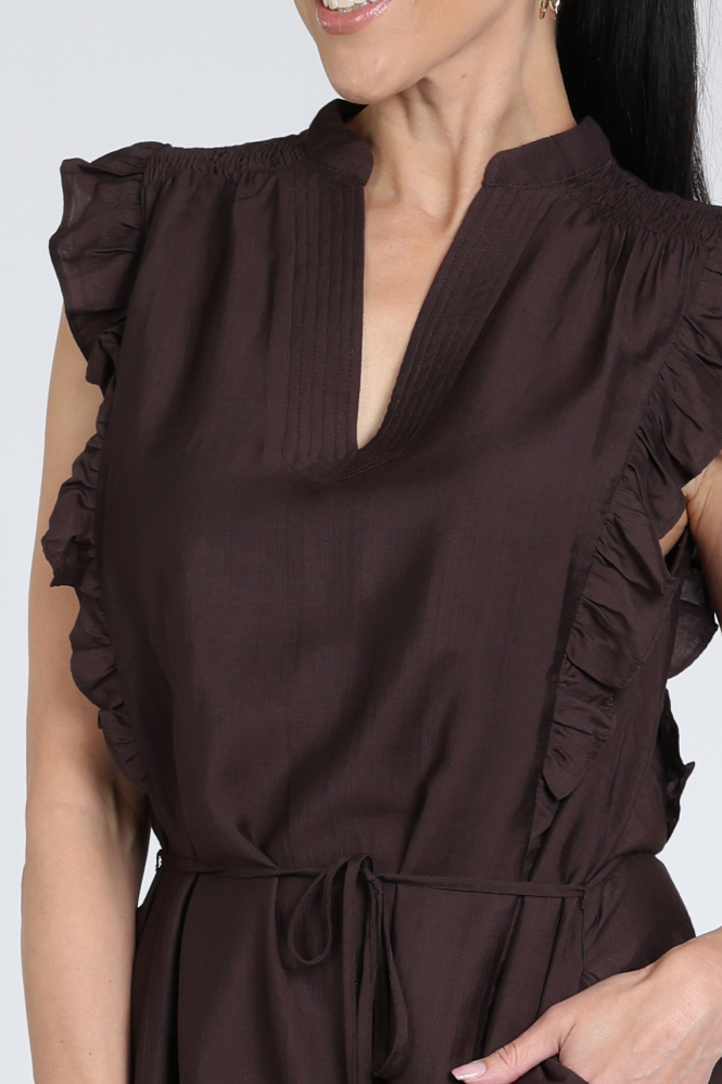 Co'couture 46099 Jurk mouwloos Bruin