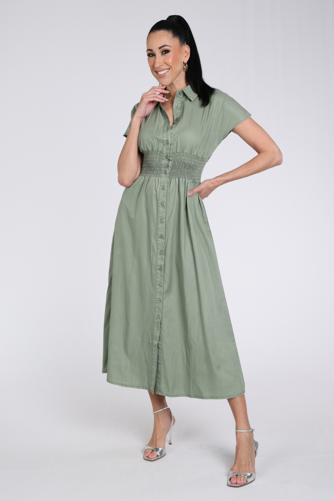 Florez Estelle dress Jurk mouwloos Groen