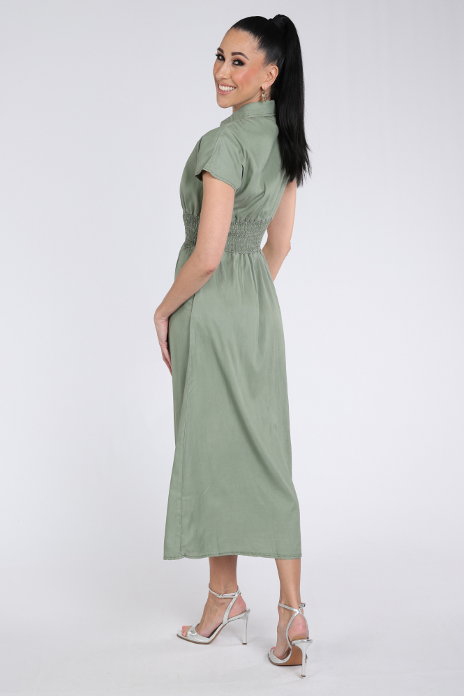 Florez Estelle dress Jurk mouwloos Groen