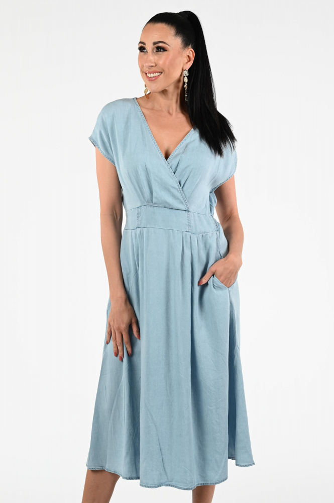 Geisha 57305-10 Jurk mouwloos Blauw