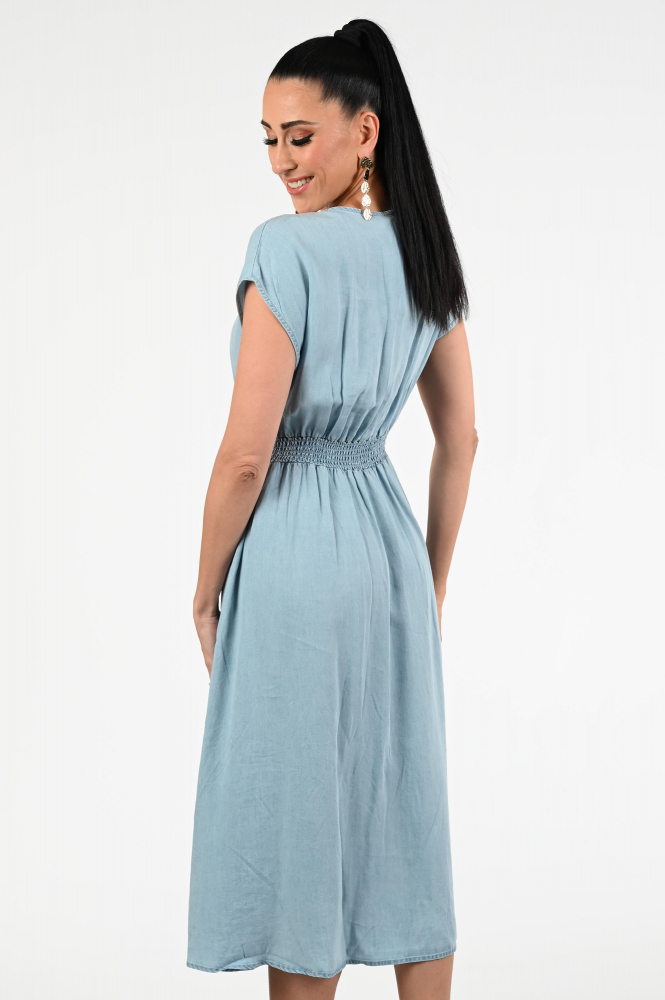 Geisha 57305-10 Jurk mouwloos Blauw