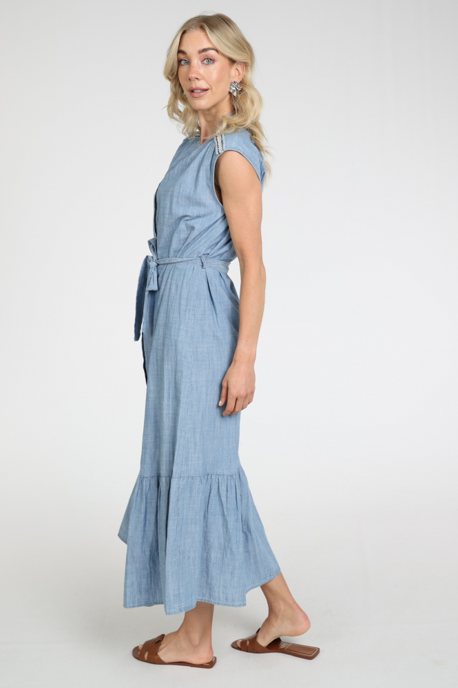 Geisha 67050-70 Jurk mouwloos Blauw