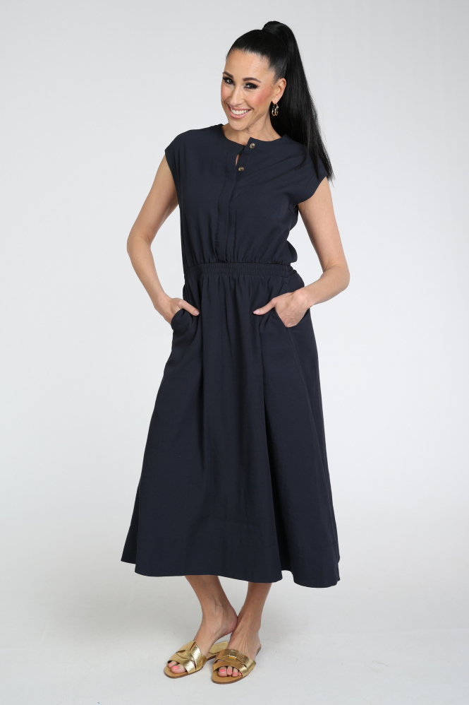 Knit-Ted 261p118 max Jurk mouwloos Blauw