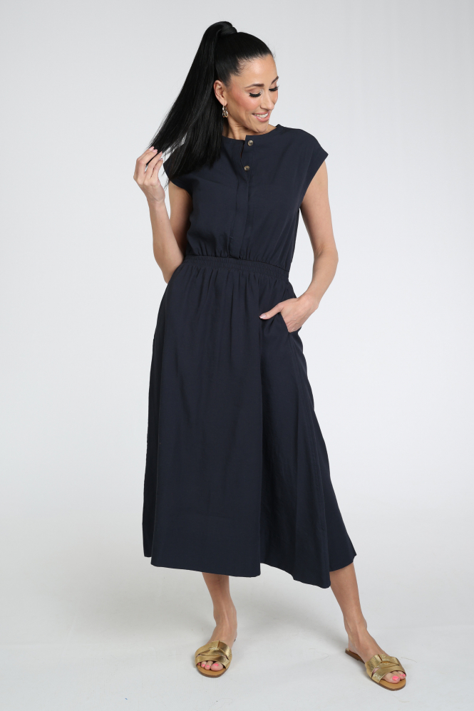 Knit-Ted 261p118 max Jurk mouwloos Blauw