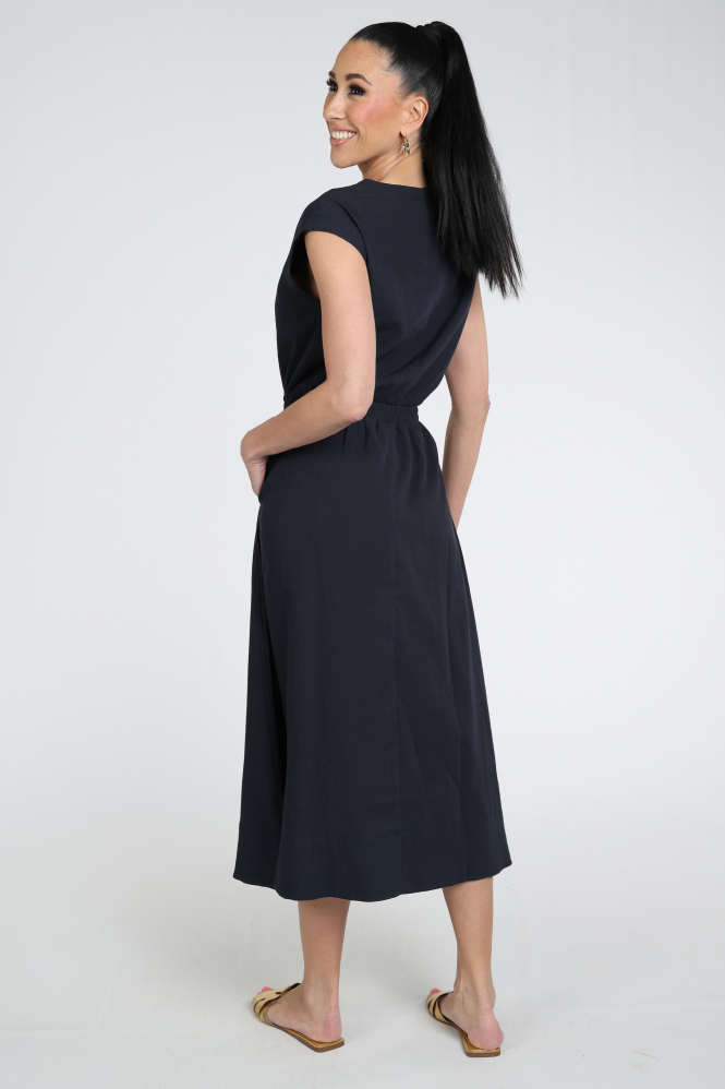 Knit-Ted 261p118 max Jurk mouwloos Blauw