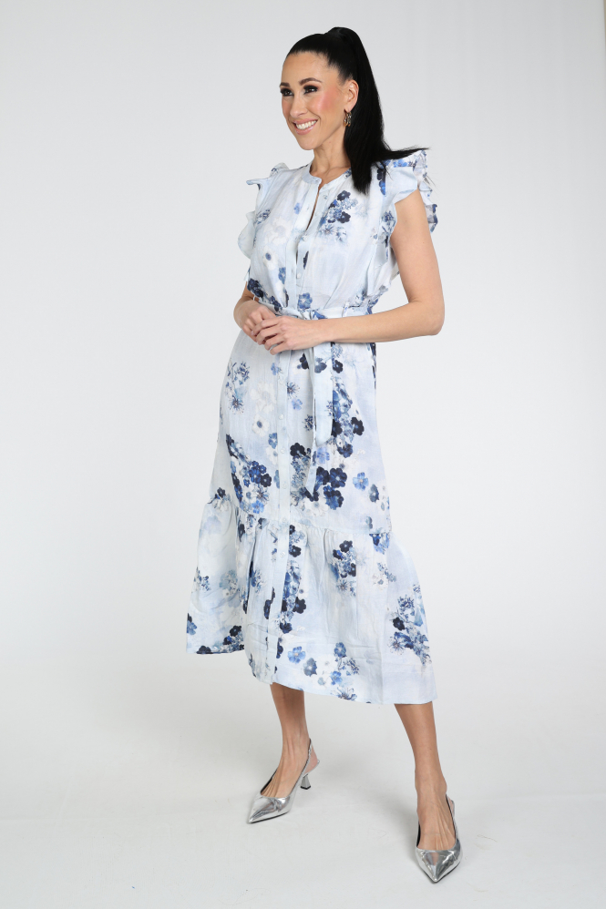 Monari 410778 Jurk mouwloos Blauw