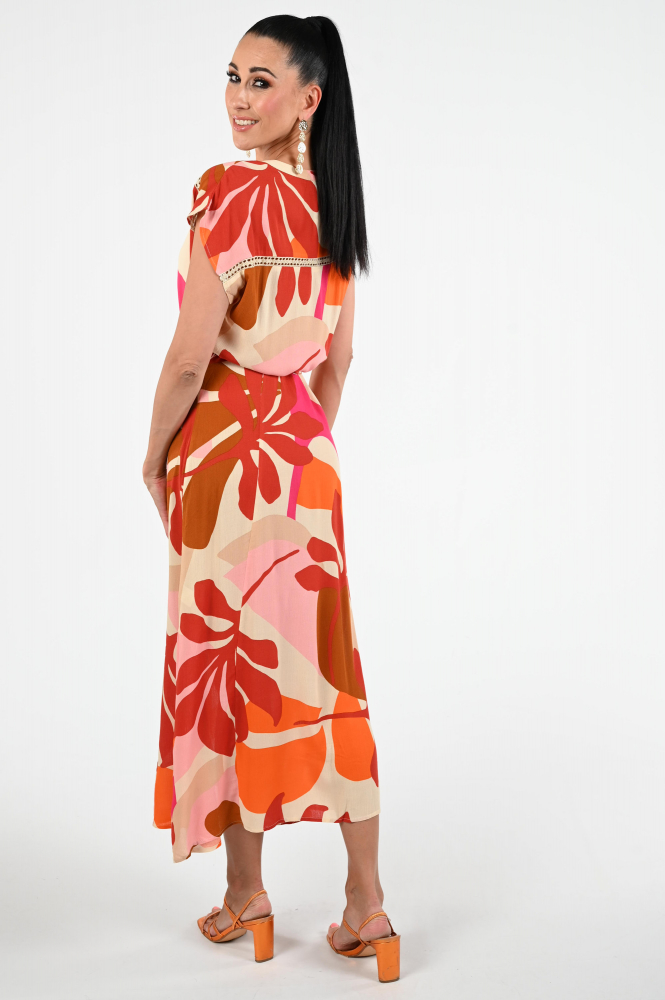 Geisha 47444-20 Jurk mouwloos Oranje