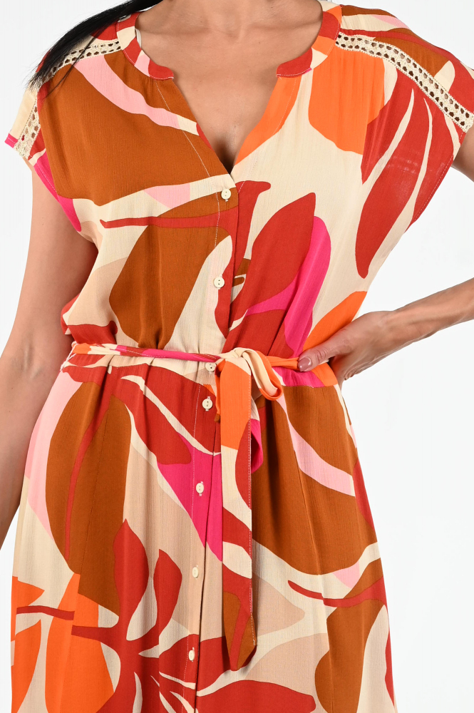 Geisha 47444-20 Jurk mouwloos Oranje