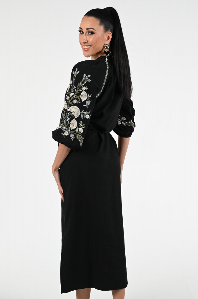 Aimée the label Miranda 3  Jurk driekwart mouw Zwart