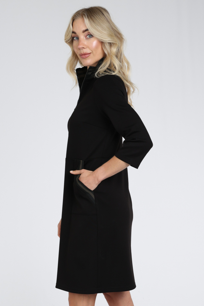 Joseph Ribkoff 263615 Jurk driekwart mouw Zwart