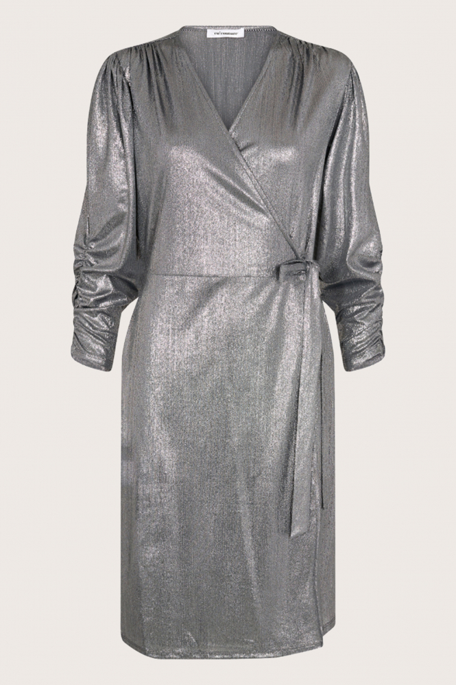 Co'couture glitter dress Jurk driekwart mouw Grijs